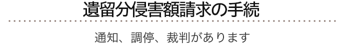 遺留分侵害額請求の手続き